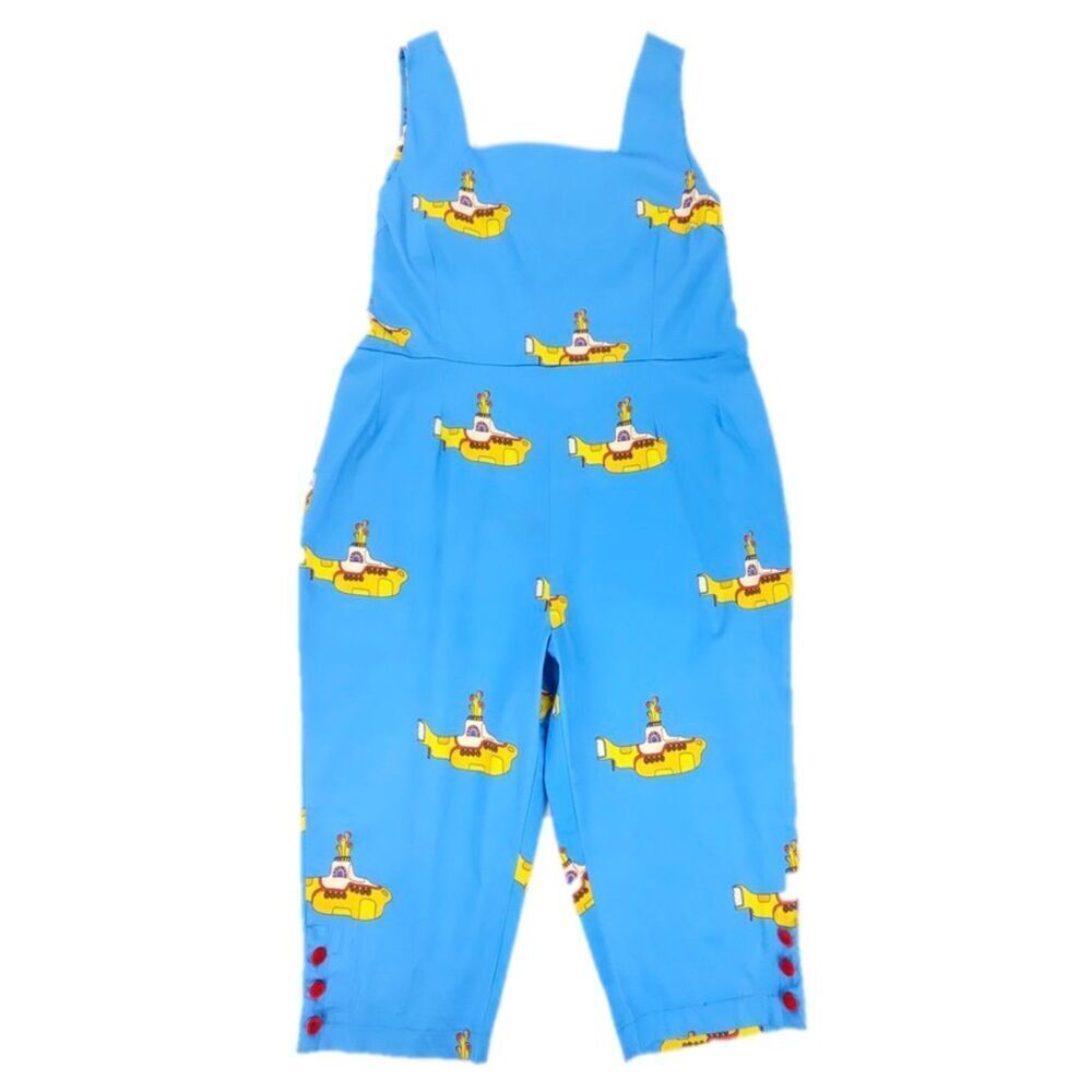 NWT Sarsparilly Beneath The Waves Jumpsuit Yellow Submarine Beatles Novelty 4X